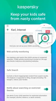 Parental Control & Kids GPS Kaspersky SafeKids android App screenshot 3